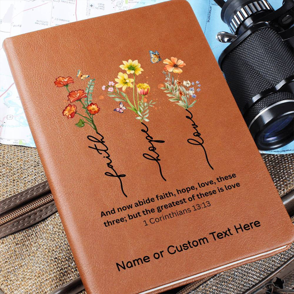 Faith Hope and Love Personalized Journal-[Heartfelt Family Gift]