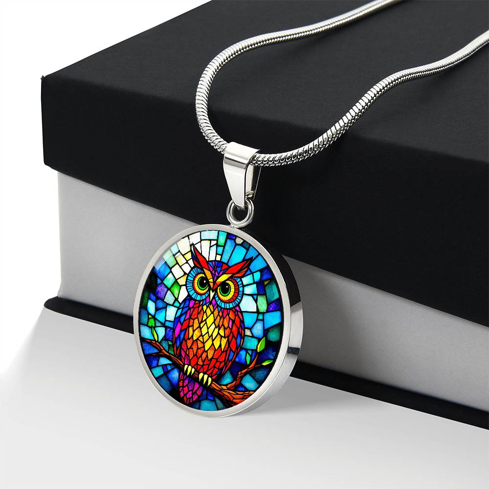 Owl Necklace with Engraving