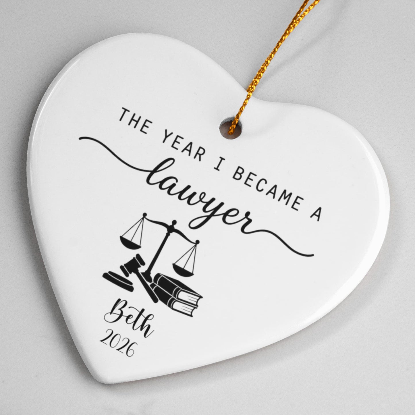 1st Christmas As A Lawyer Ornament