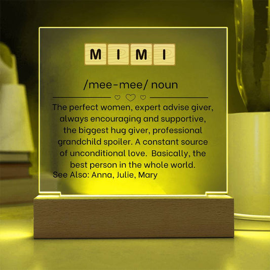 Mimi Definition Acrylic Plaque-[Heartfelt Family Gift]
