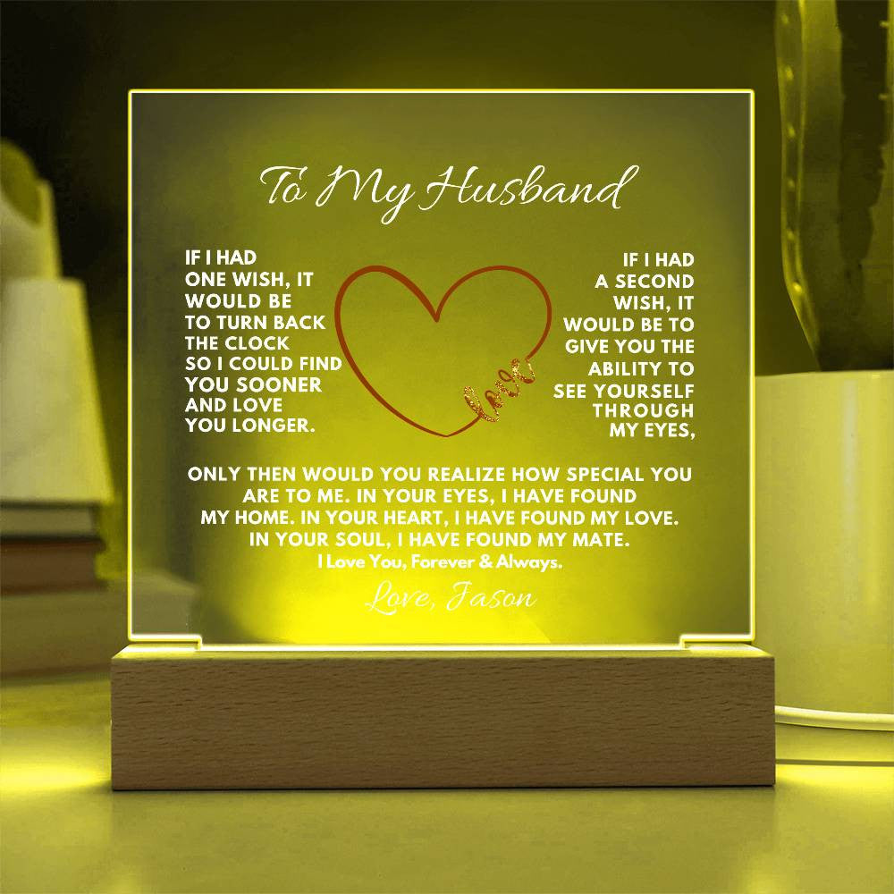 To My Husband Acrylic Plaque Gift-[Heartfelt Family Gift]