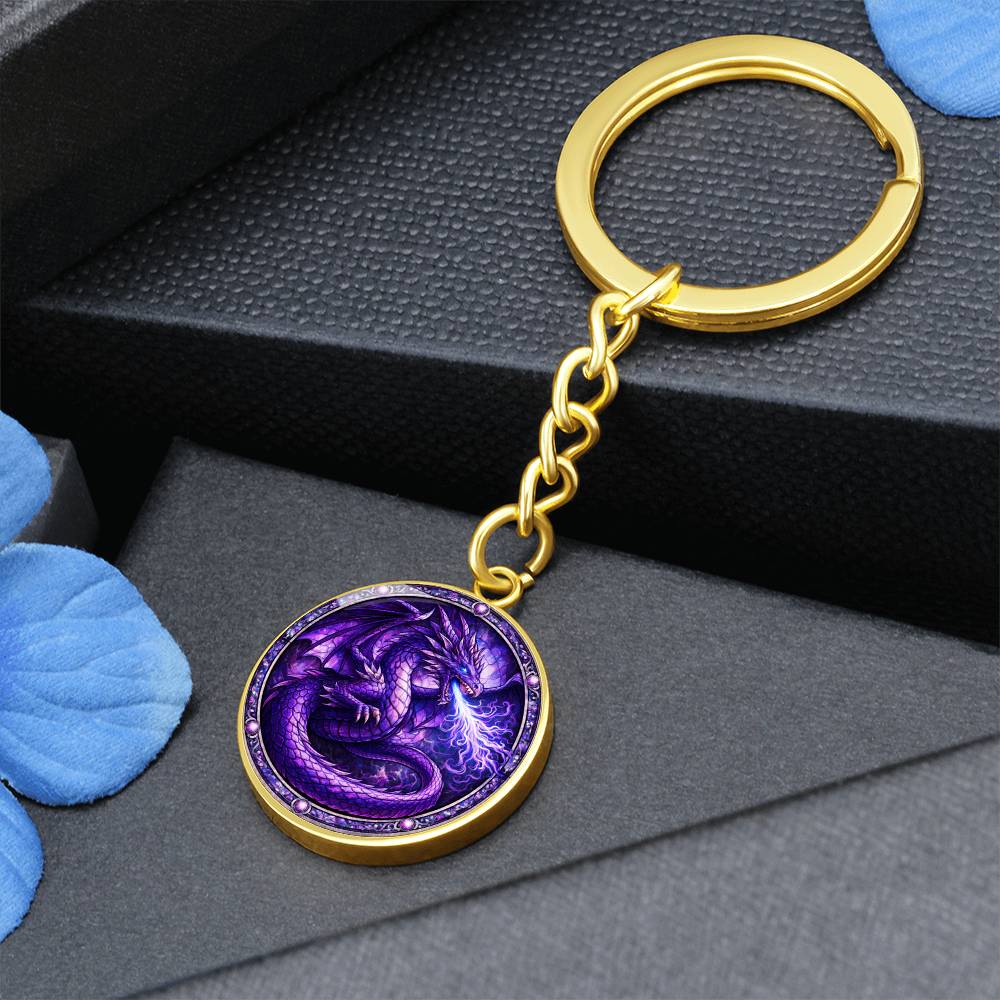 Personalized Purple Engraved Necklace Bracelet or Keychain