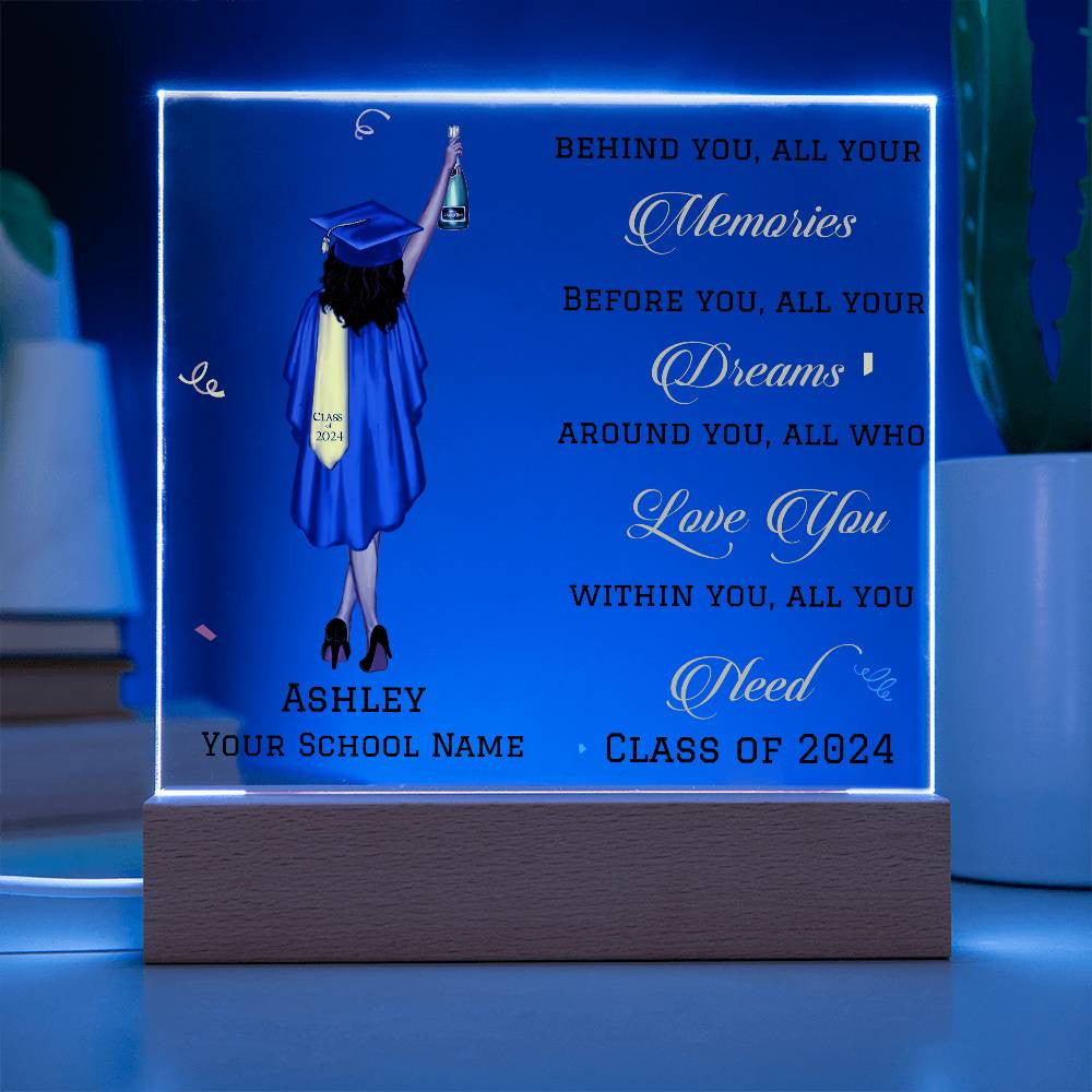 Personalized Graduation Gift, Class of 2024, 6 Text Colors, College Graduation, Grad Gift, Graduate Gifts, Master's Degree-[Heartfelt Family Gift]