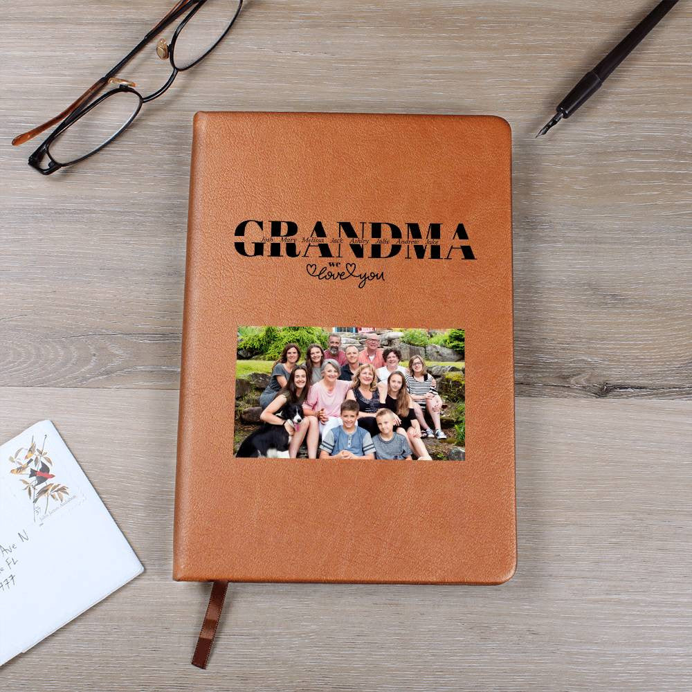 Grandma Personalized Keepsake Journal with Grandkids Names and Photo-[Heartfelt Family Gift]