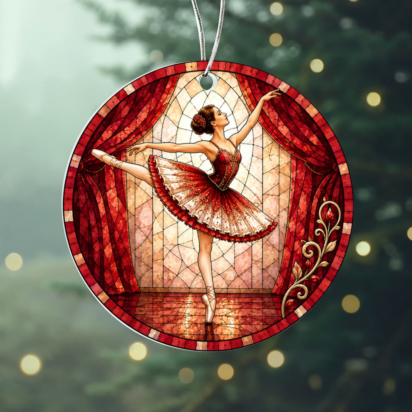 Ballerina Acrylic Christmas Ornaments