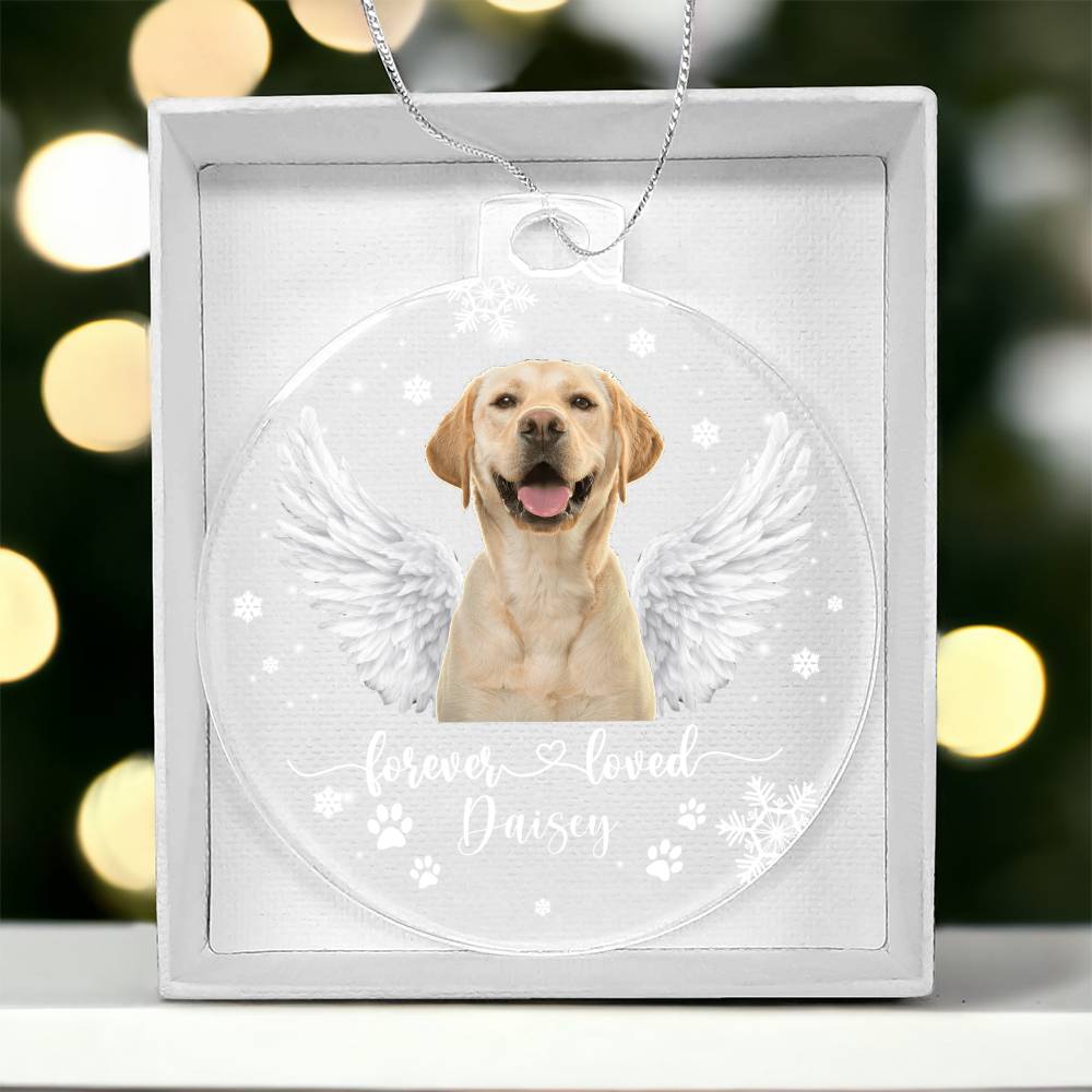 Personalized Pet Photo Memorial Christmas Ornament