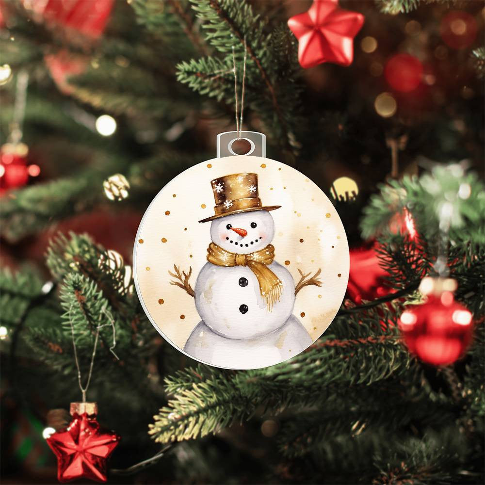 Golden Christmas Acrylic Christmas Ornament-[Heartfelt Family Gift]