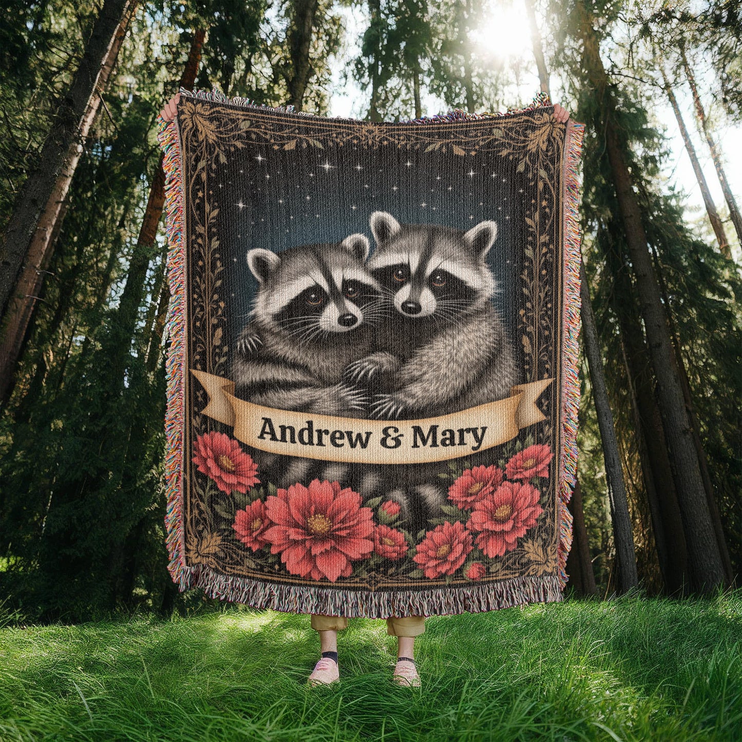 Heirloom Artwork Woven Blanket (Portrait)-[Heartfelt Family Gift]
