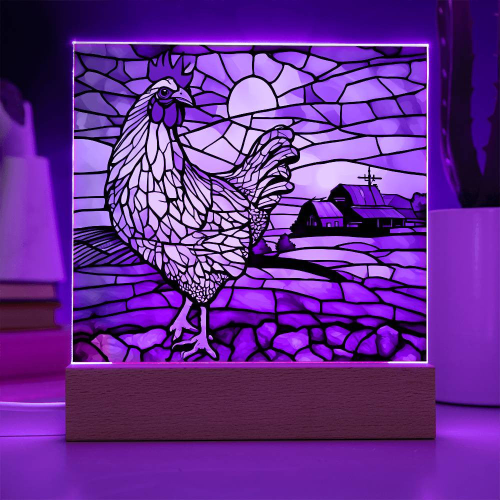 Chicken Sunrise Acrylic Plaque-[Heartfelt Family Gift]