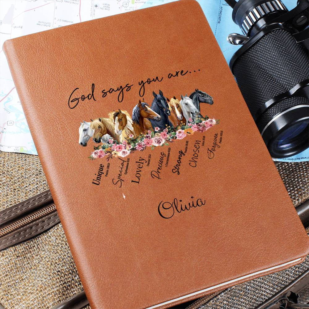 Horses God Says You Are Personalized Name Journal-[Heartfelt Family Gift]