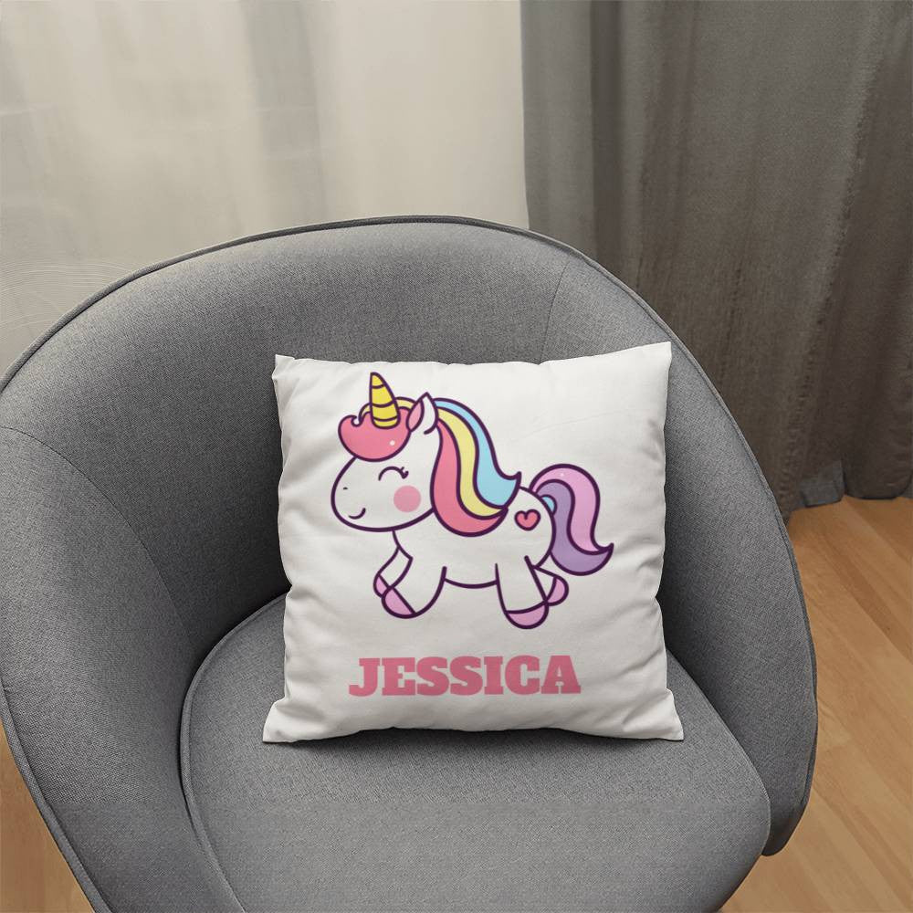 Unicorn Double Sided Pillow with Name-[Heartfelt Family Gift]