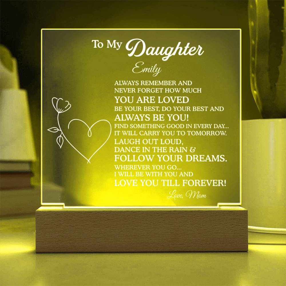 Daughter Acrylic Square Plaque