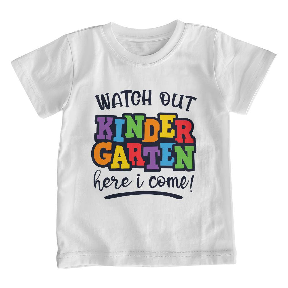 Kindergarten Here I Come Preschool Graduation T-shirt-[Heartfelt Family Gift]