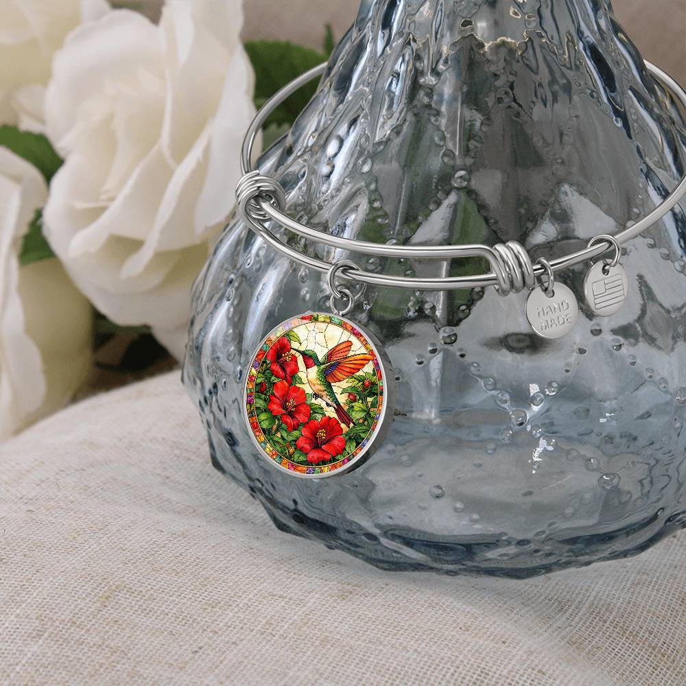 Hummingbird Necklace, Personalized Engraved Jewelry