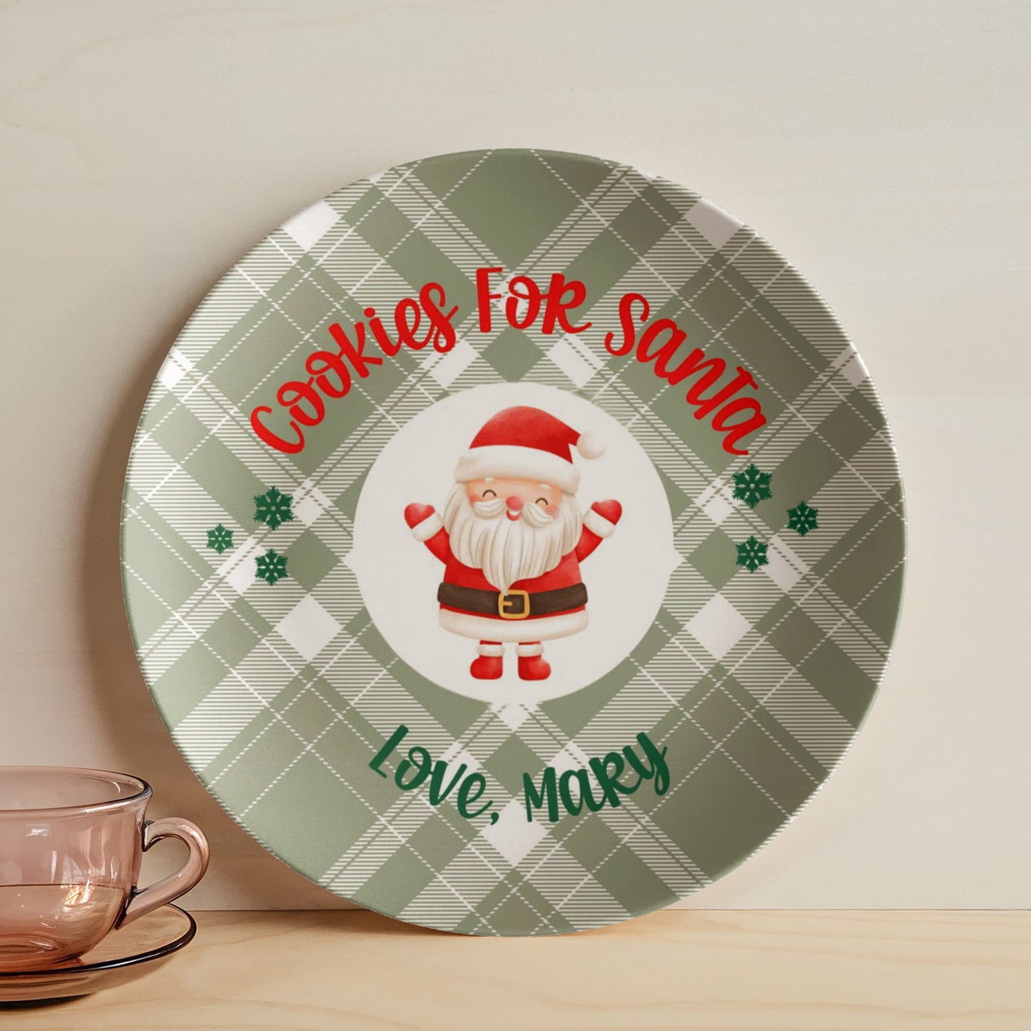 Cookies For Santa Personalized Plate