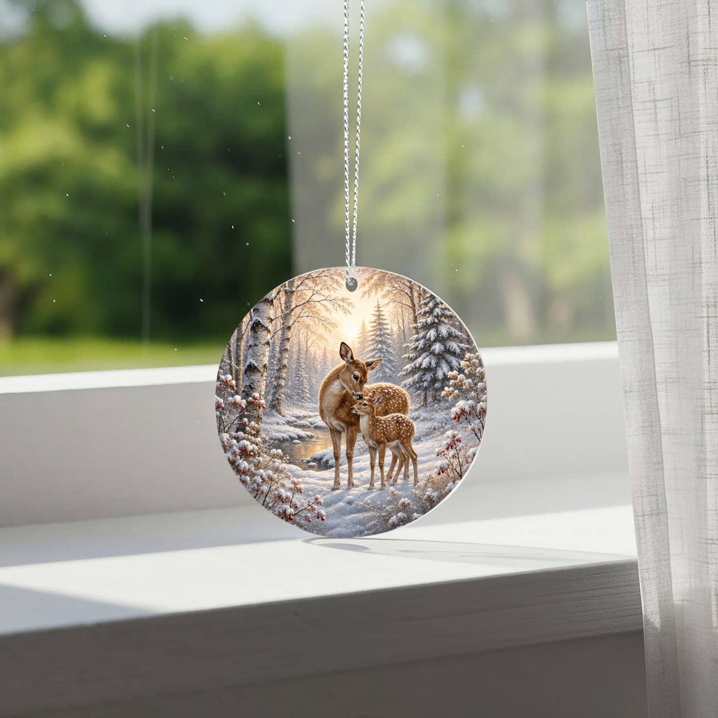 Deer Family Christmas Ornament