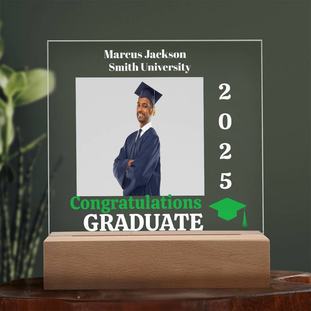 Graduation LED Plaque Class of 2025 School Colors-[Heartfelt Family Gift]