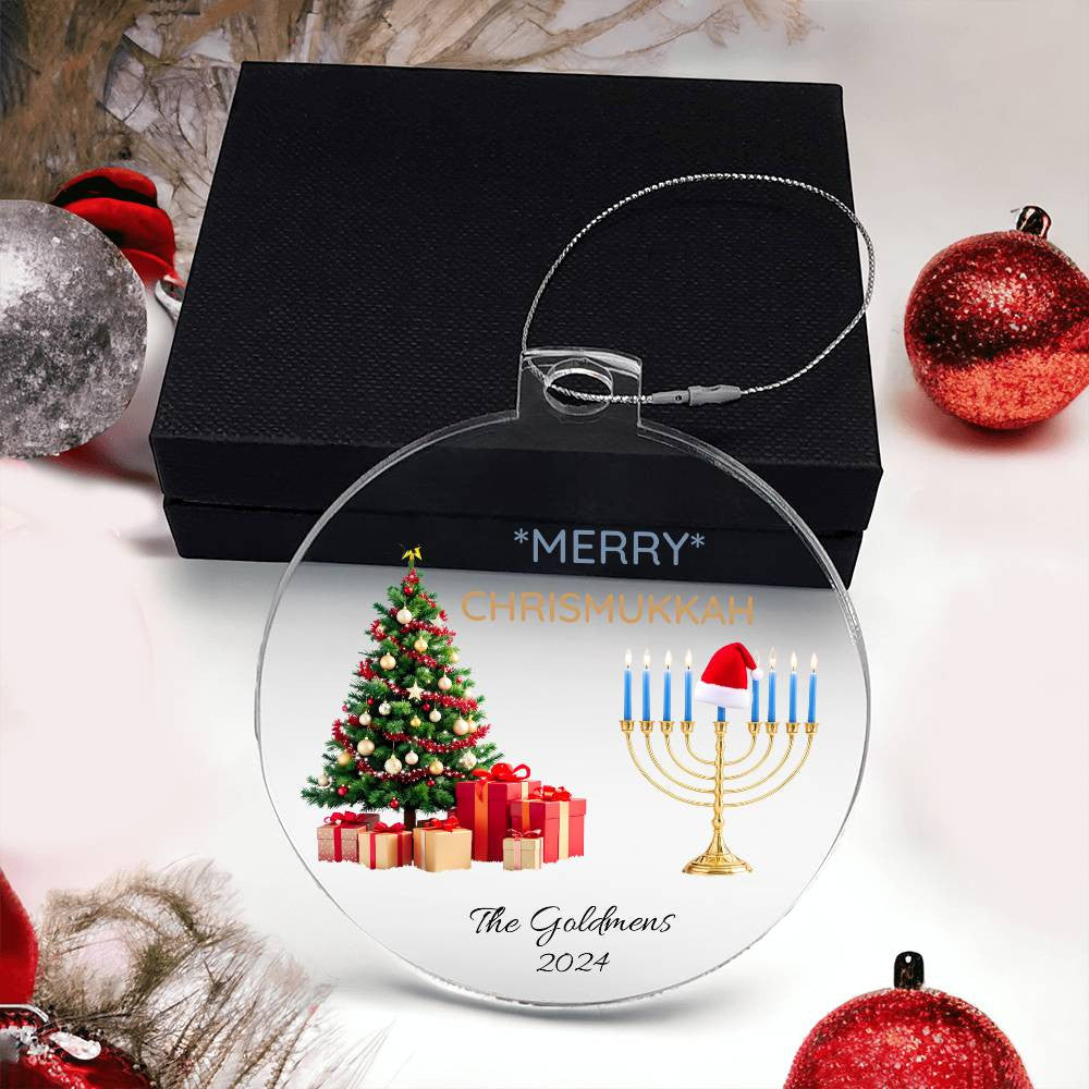 Merry Chrismukka Hanukkah Christmas Ornament Gift-[Heartfelt Family Gift]