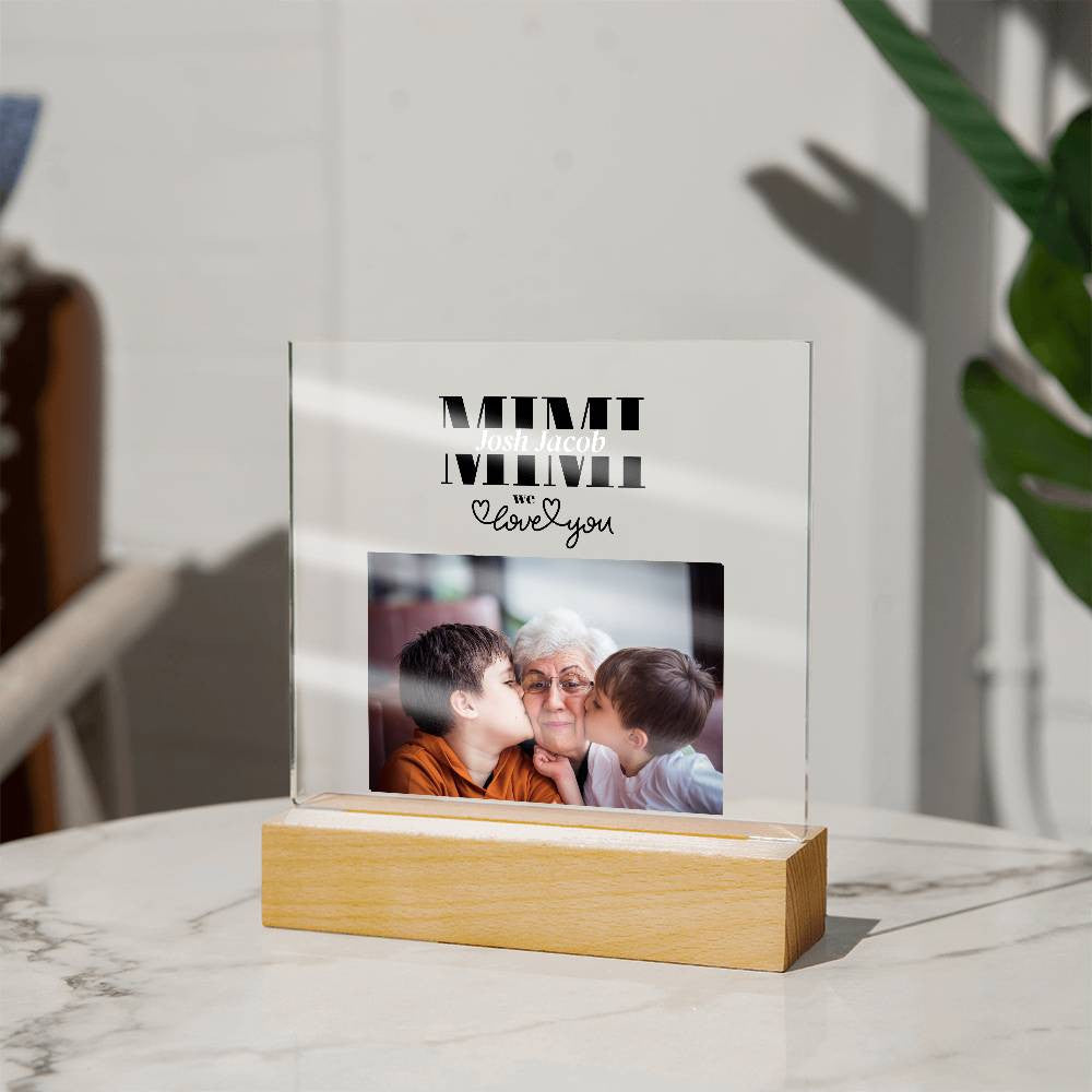 Personalized Mimi Acrylic Plaque with Grandkids Names-[Heartfelt Family Gift]