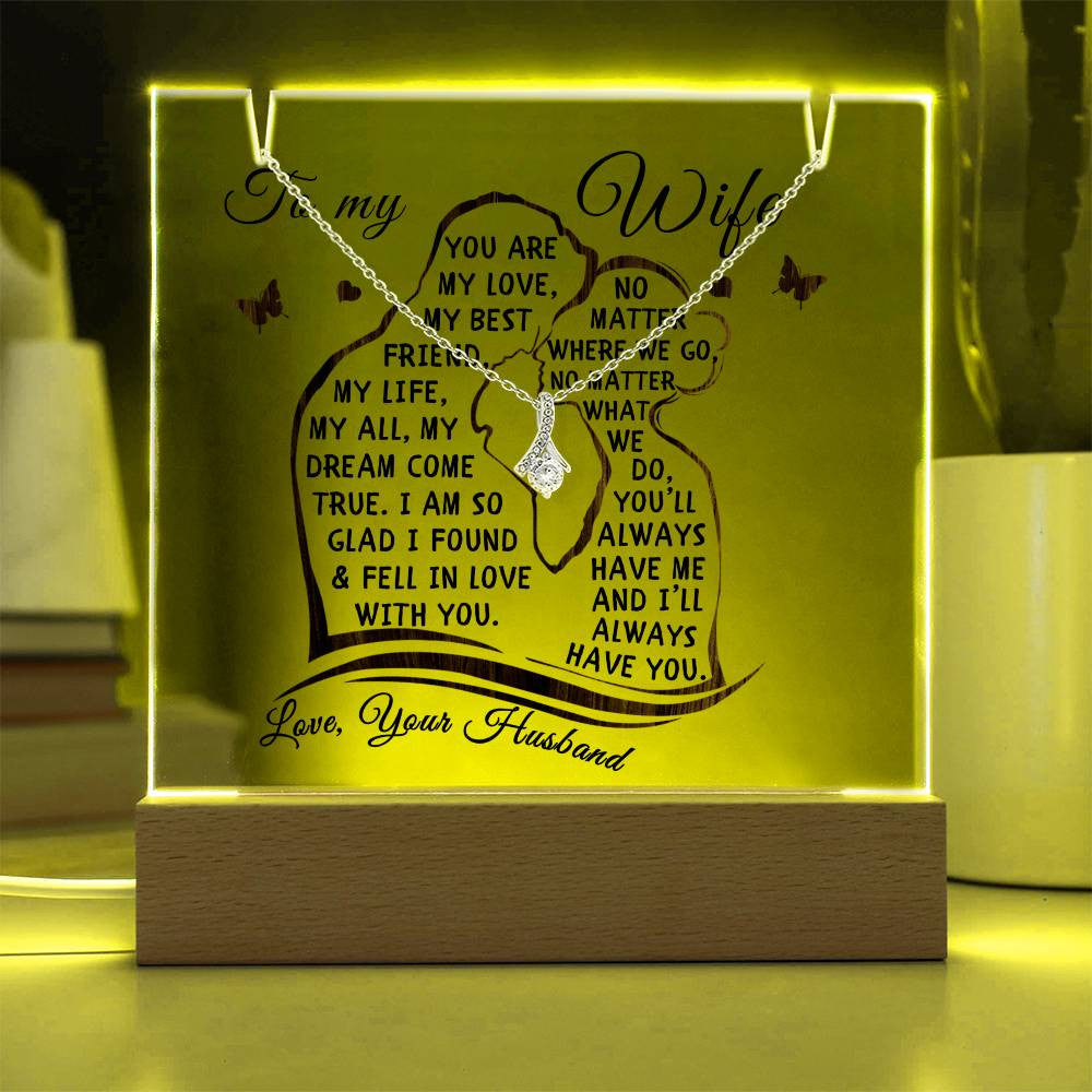 Wife Acrylic Necklace Gift Set-[Heartfelt Family Gift]