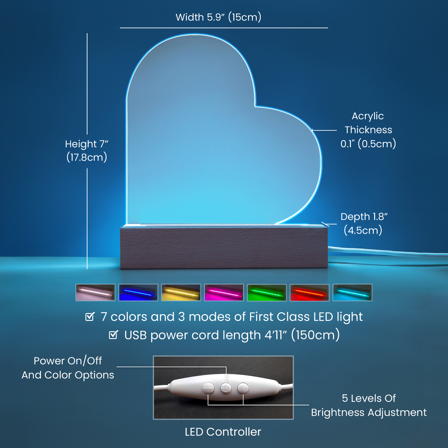 Sister in Heart Acrylic Heart Plaque