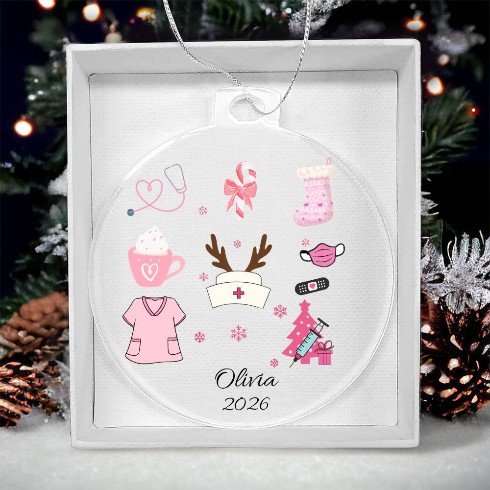 Nurse Acrylic Christmas Ornament