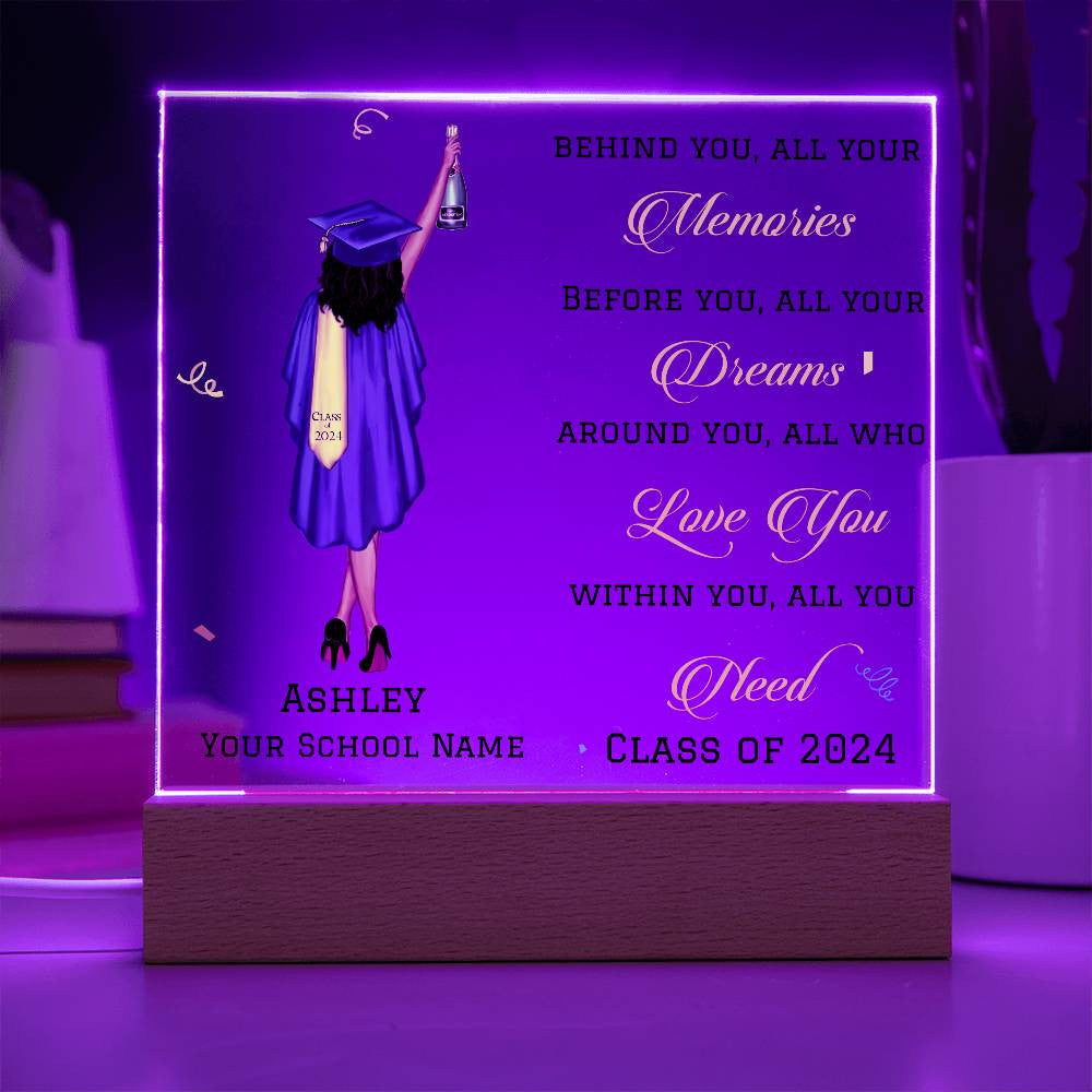 Personalized Graduation Gift, Class of 2024, 6 Text Colors, College Graduation, Grad Gift, Graduate Gifts, Master's Degree-[Heartfelt Family Gift]