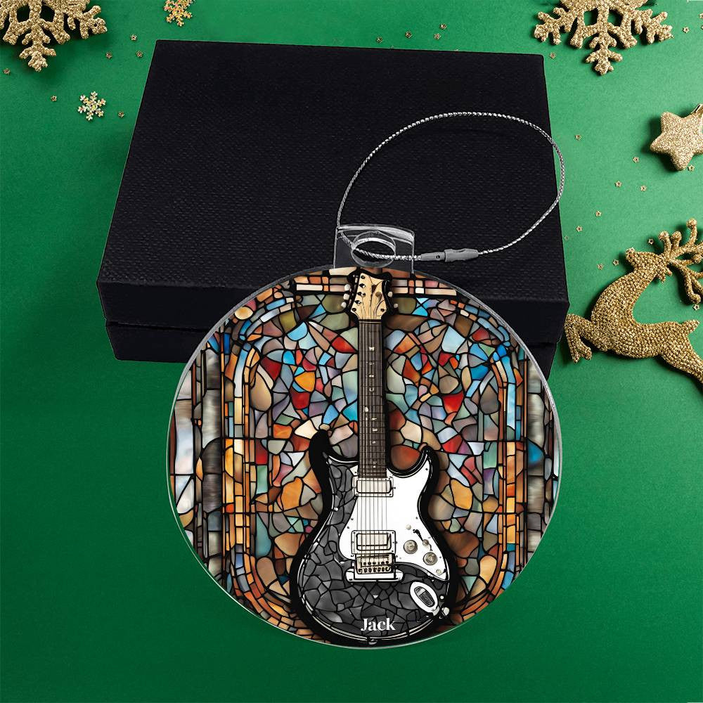 Guitar Acrylic Christmas Ornament-[Heartfelt Family Gift]