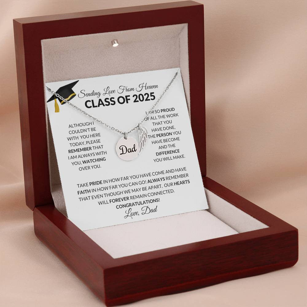 Graduation Memorial Necklace from Dad-[Heartfelt Family Gift]
