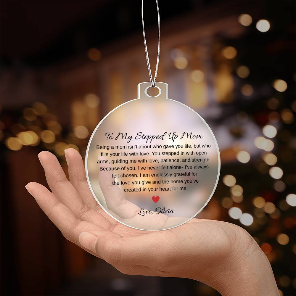 Stepped Up Mom Acrylic Ornament Plaque
