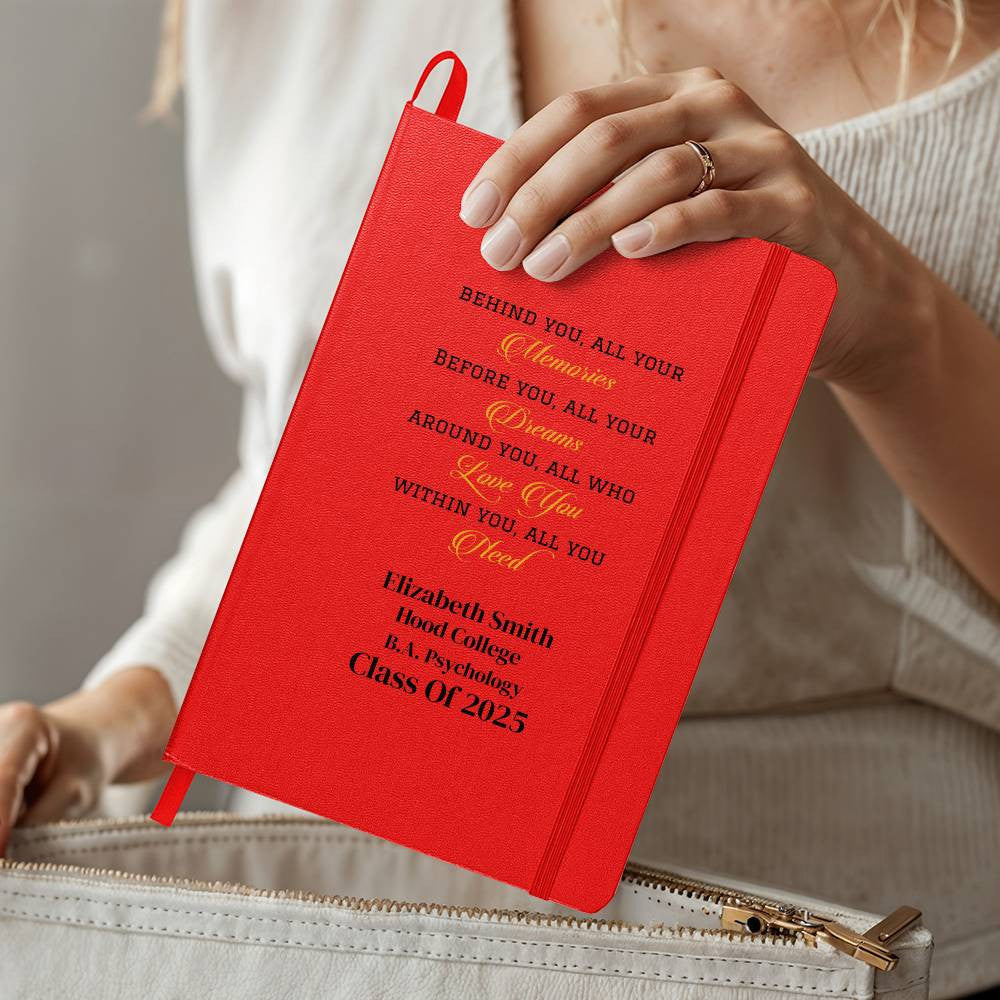 Personalized Graduation Gift - Hardcover Journal with Pockets-[Heartfelt Family Gift]