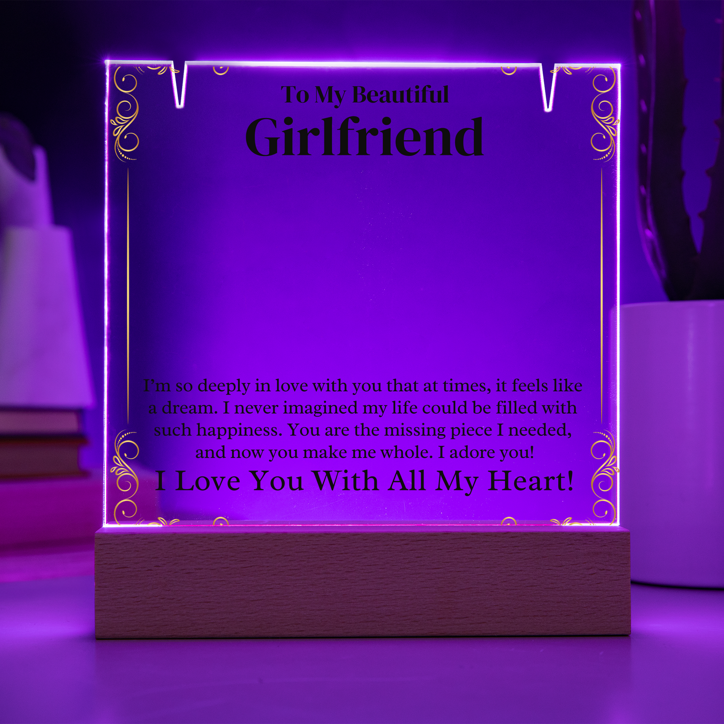 Girlfriend Lighted Jewelry Holder with Necklace Gift Set-[Heartfelt Family Gift]