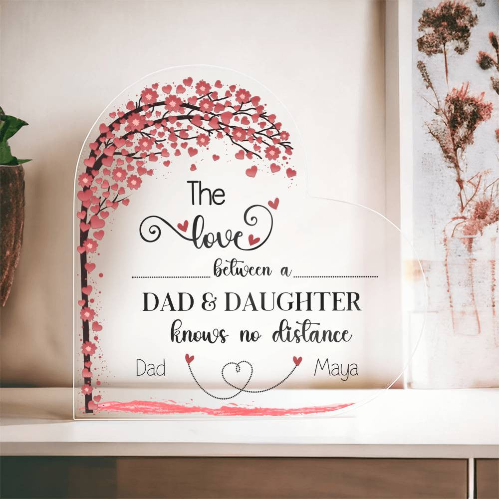 Dad and Daughter Acrylic Plaque-[Heartfelt Family Gift]