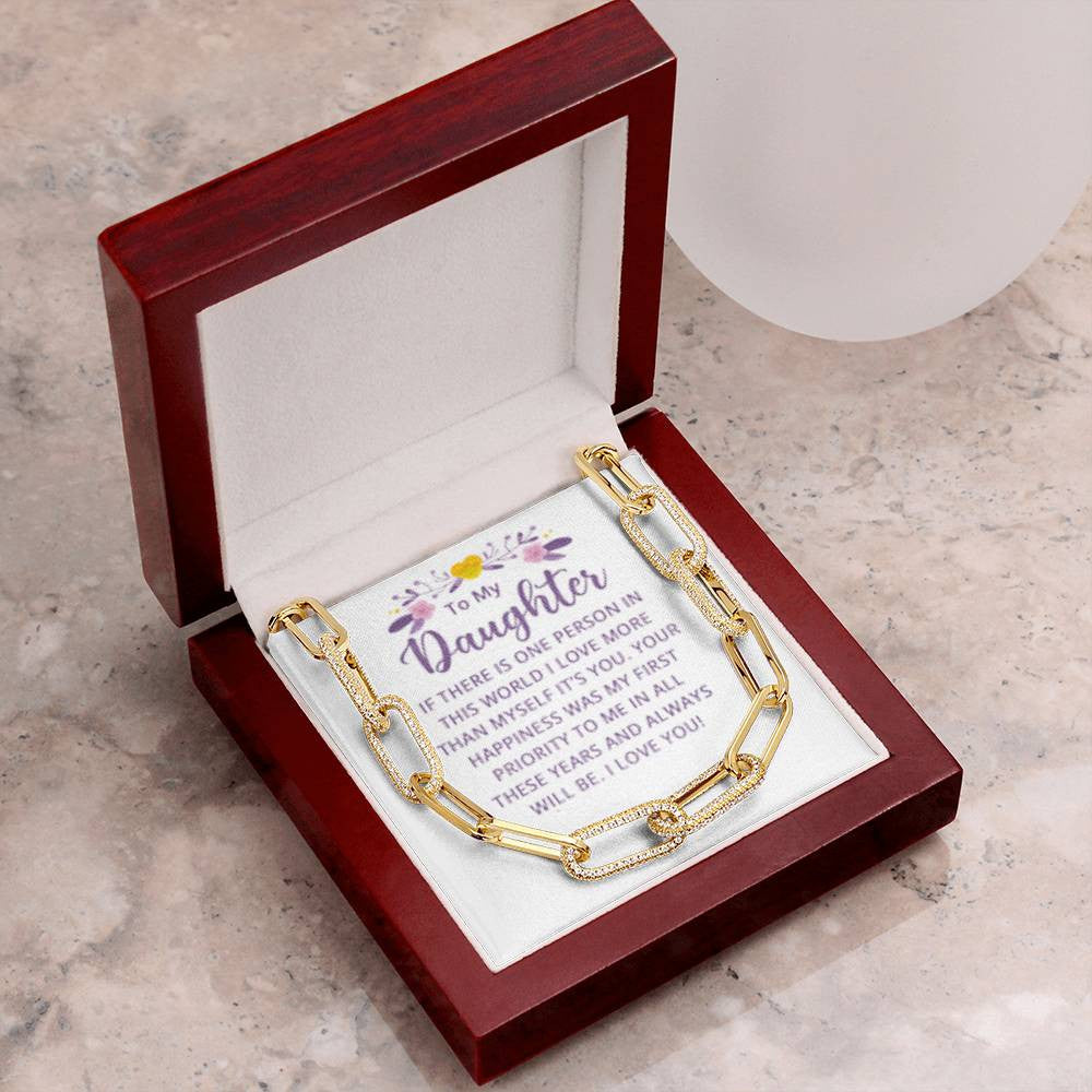 Daughter Forever Linked Necklace-[Heartfelt Family Gift]