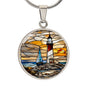 Lighthouse Engraved Necklace in Gold or Silver-[Heartfelt Family Gift]