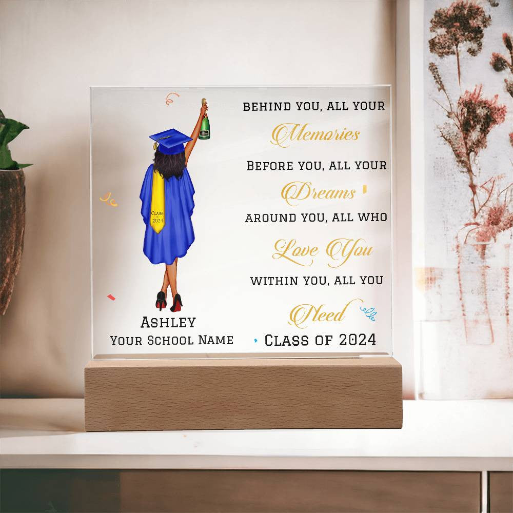 Personalized Graduation Gift, Class of 2024, 6 Text Colors, College Graduation, Grad Gift, Graduate Gifts, Master's Degree-[Heartfelt Family Gift]