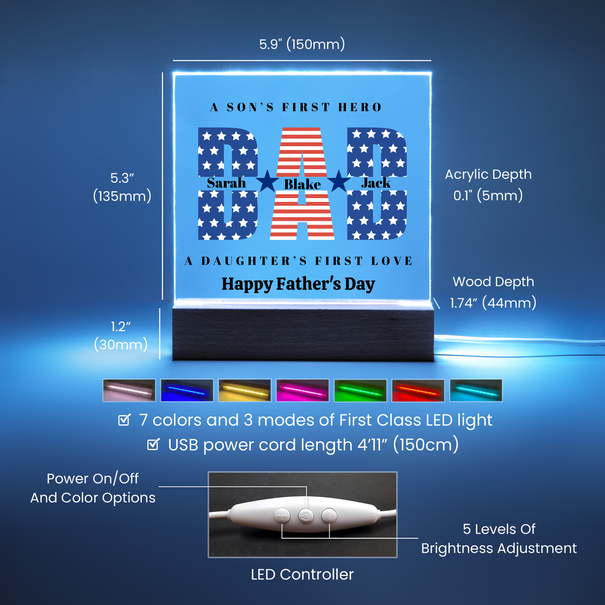 Dad Acyllic Plaque-[Heartfelt Family Gift]