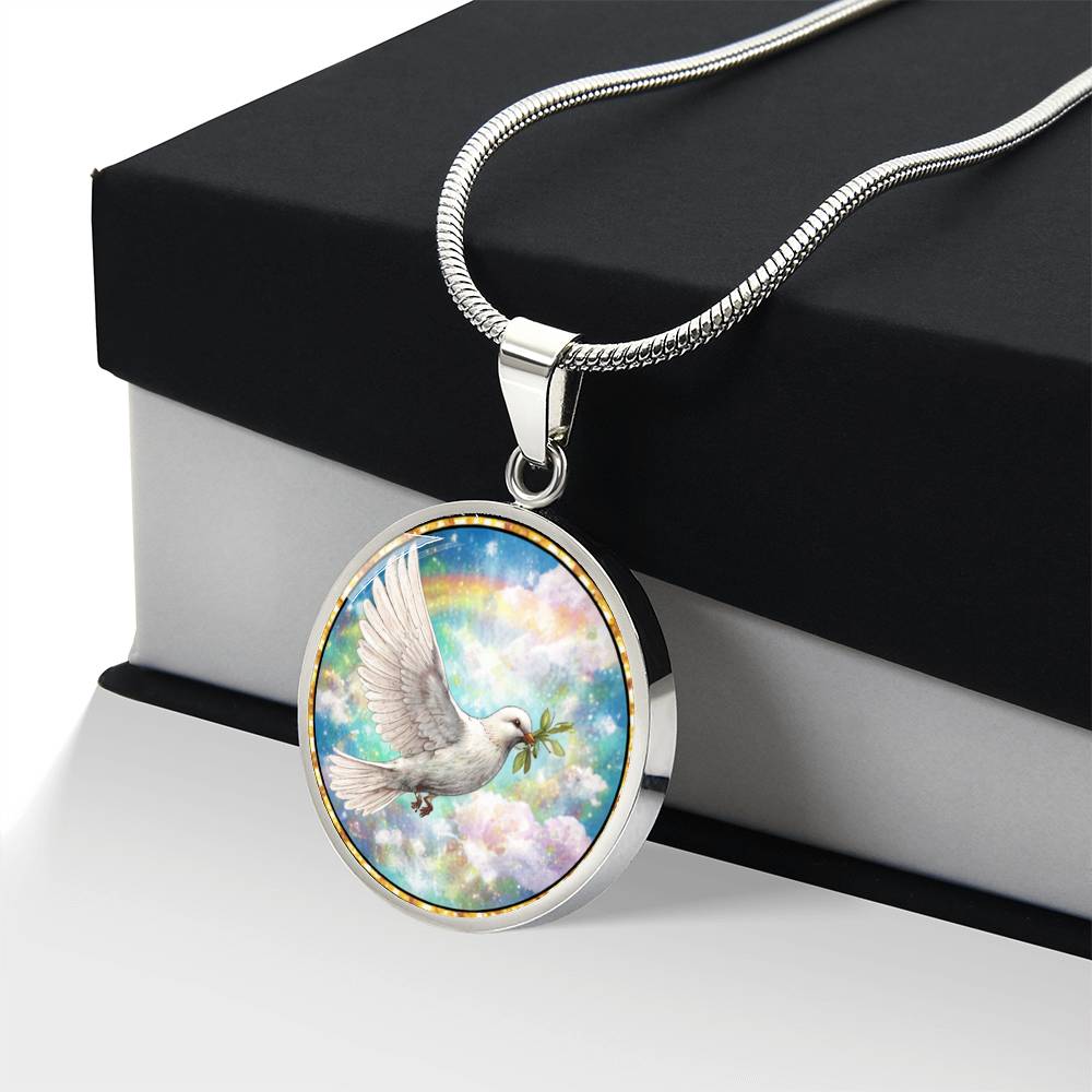 Memorial Dove Personalized Engraved Necklace Bracelet or Keychain