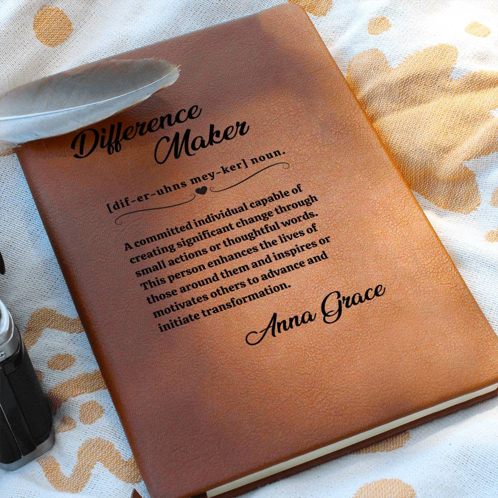 Difference Maker Personalized Journal-[Heartfelt Family Gift]