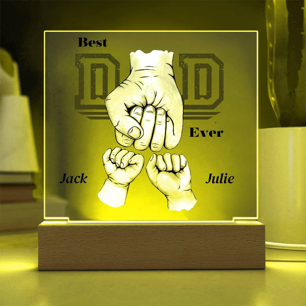 Best Dad Ever Acrylic Plaque-[Heartfelt Family Gift]