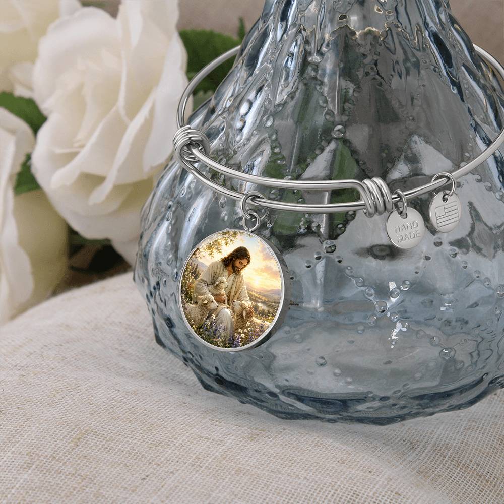 Personalized Jesus and Lamb Necklace