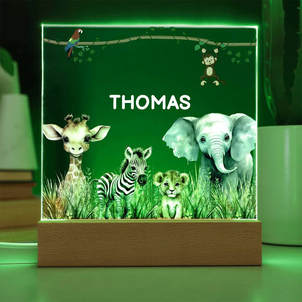 Personalized Name Safari Animals Nightlight-[Heartfelt Family Gift]