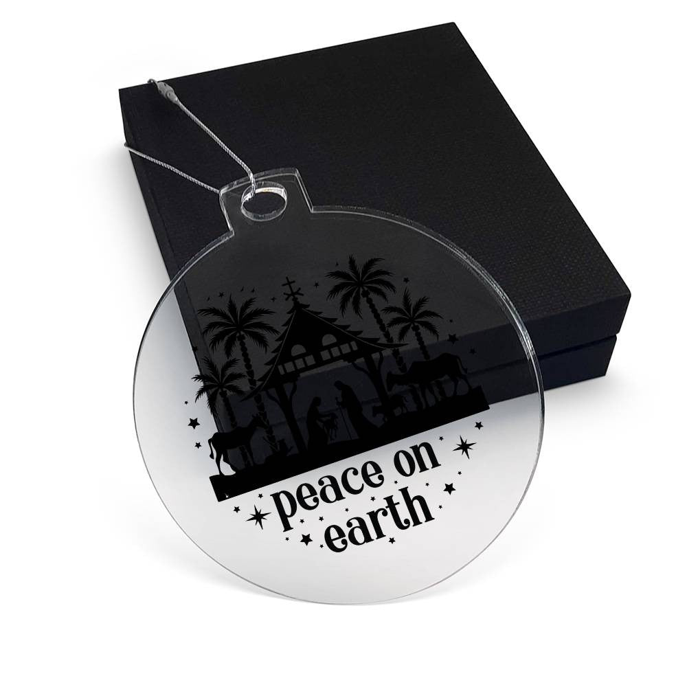 Peace on Earth Acrylic Christmas Ornament-[Heartfelt Family Gift]
