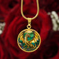 Dragon Gold Fantasy Engraved Necklace in Gold or Silver-[Heartfelt Family Gift]