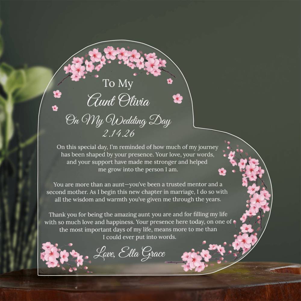 Personalized Wedding Gift for Aunt
