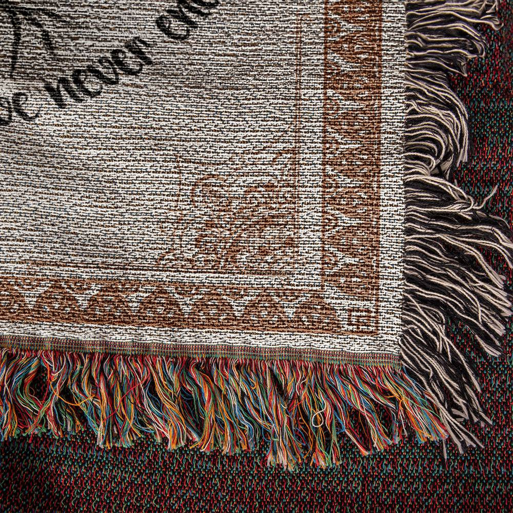 Heirloom Woven Blanket Family-Where life-[Heartfelt Family Gift]