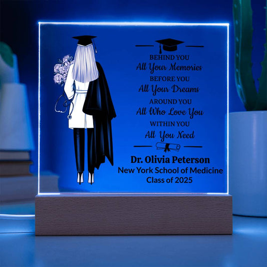 Personalized Medical School Pinning Ceremony Acrylic Plaque