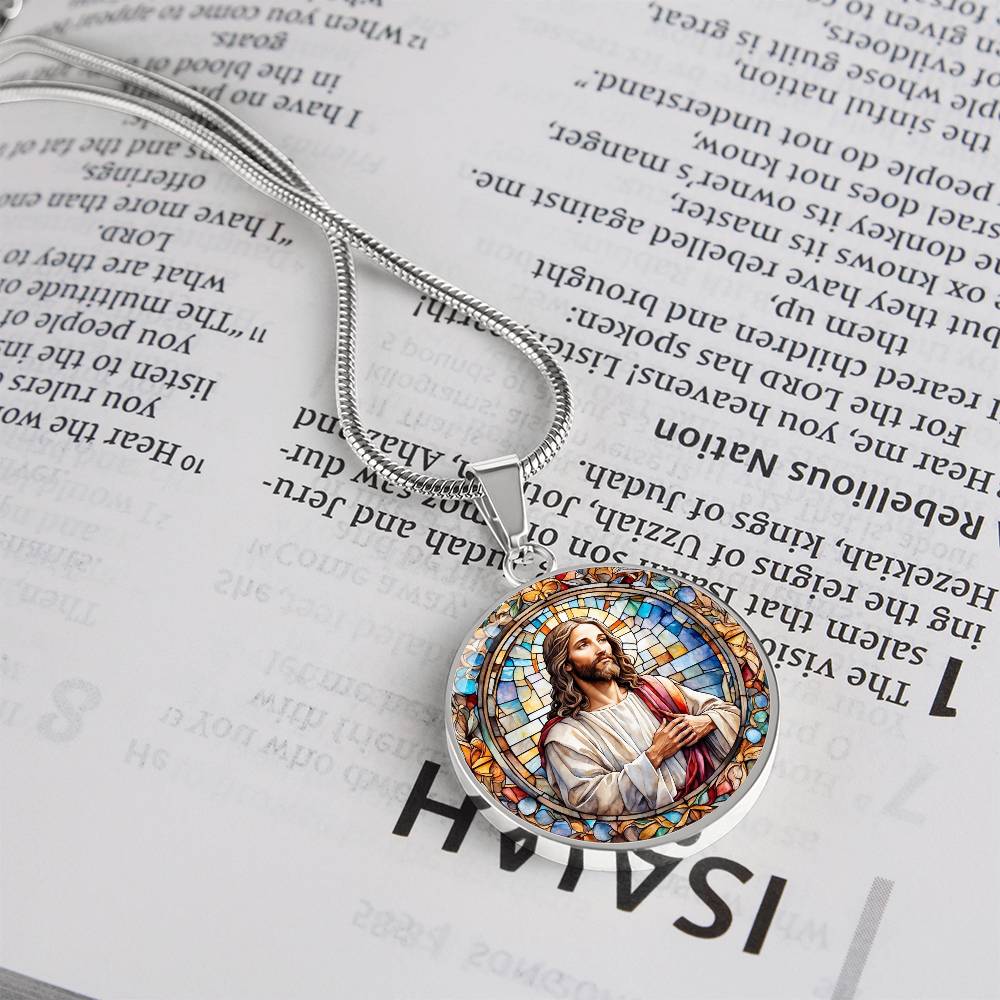 Jesus Pendant Necklace in Gold or silver