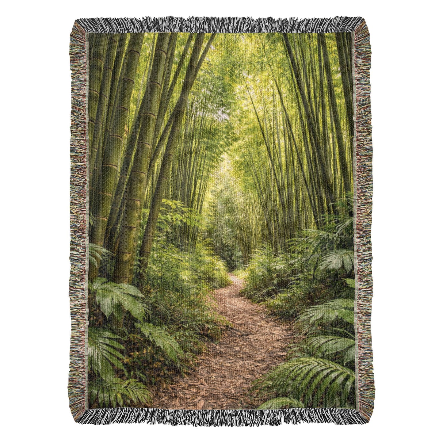 Puerto Rico Culture Inspired Sugar Cane Field Woven Blanket