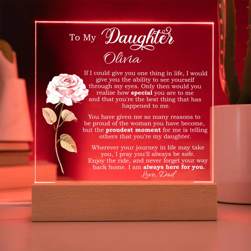 Personalized Acrylic Plaque For Daughter